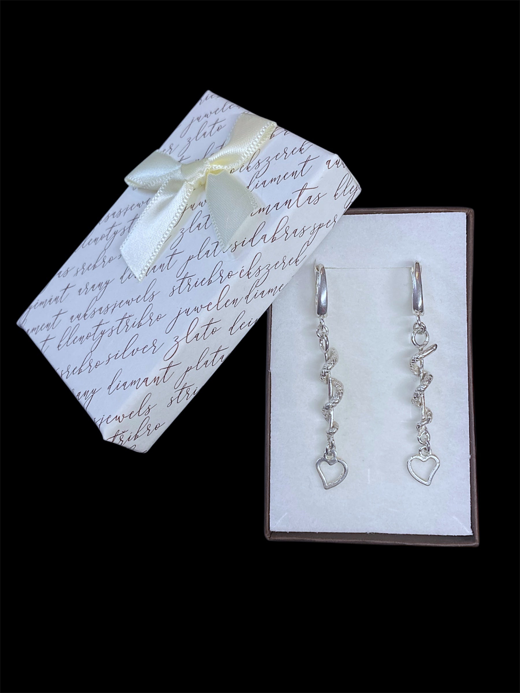 Srebrne kolczyki z wężami