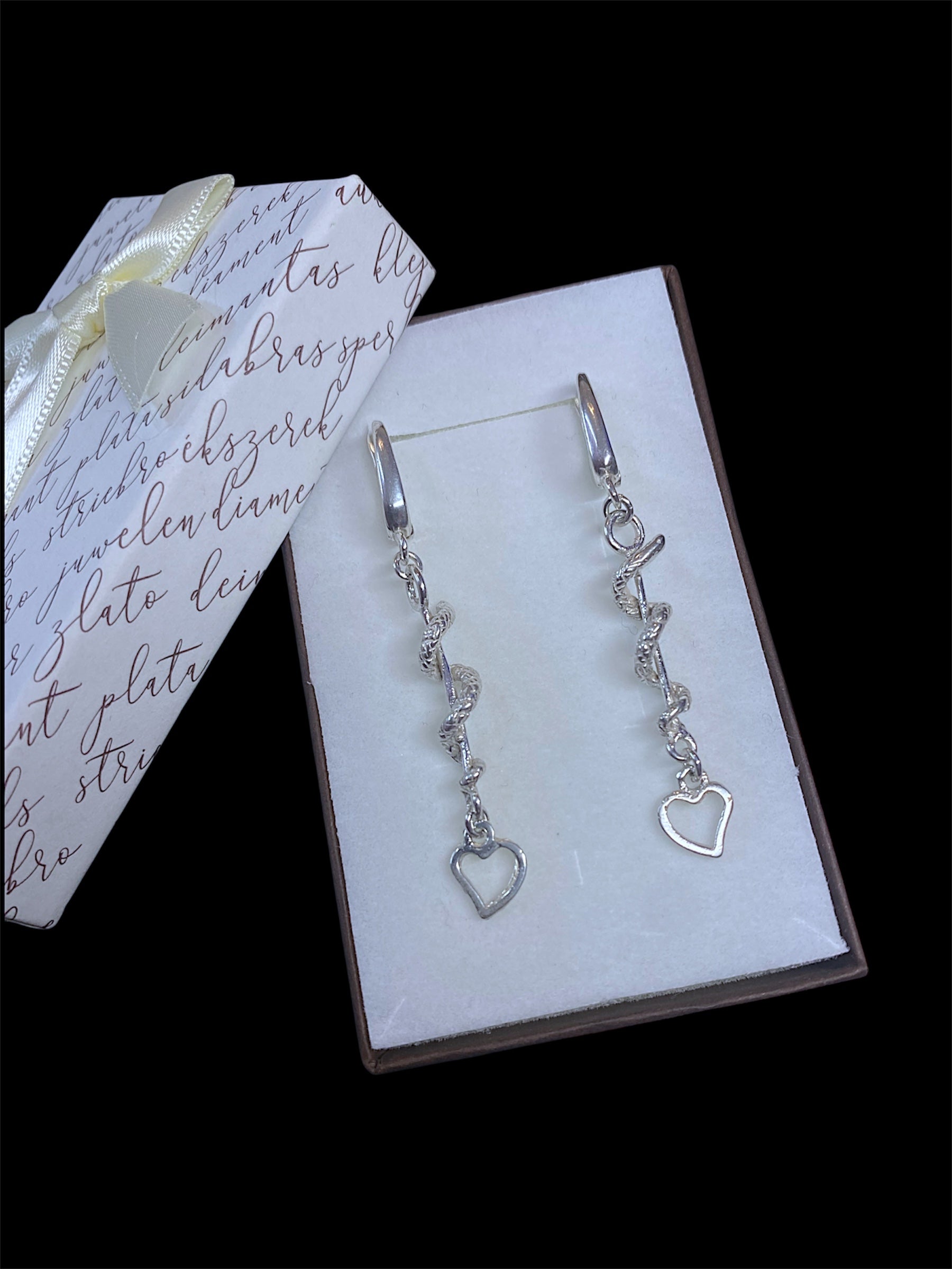 Srebrne kolczyki z wężami