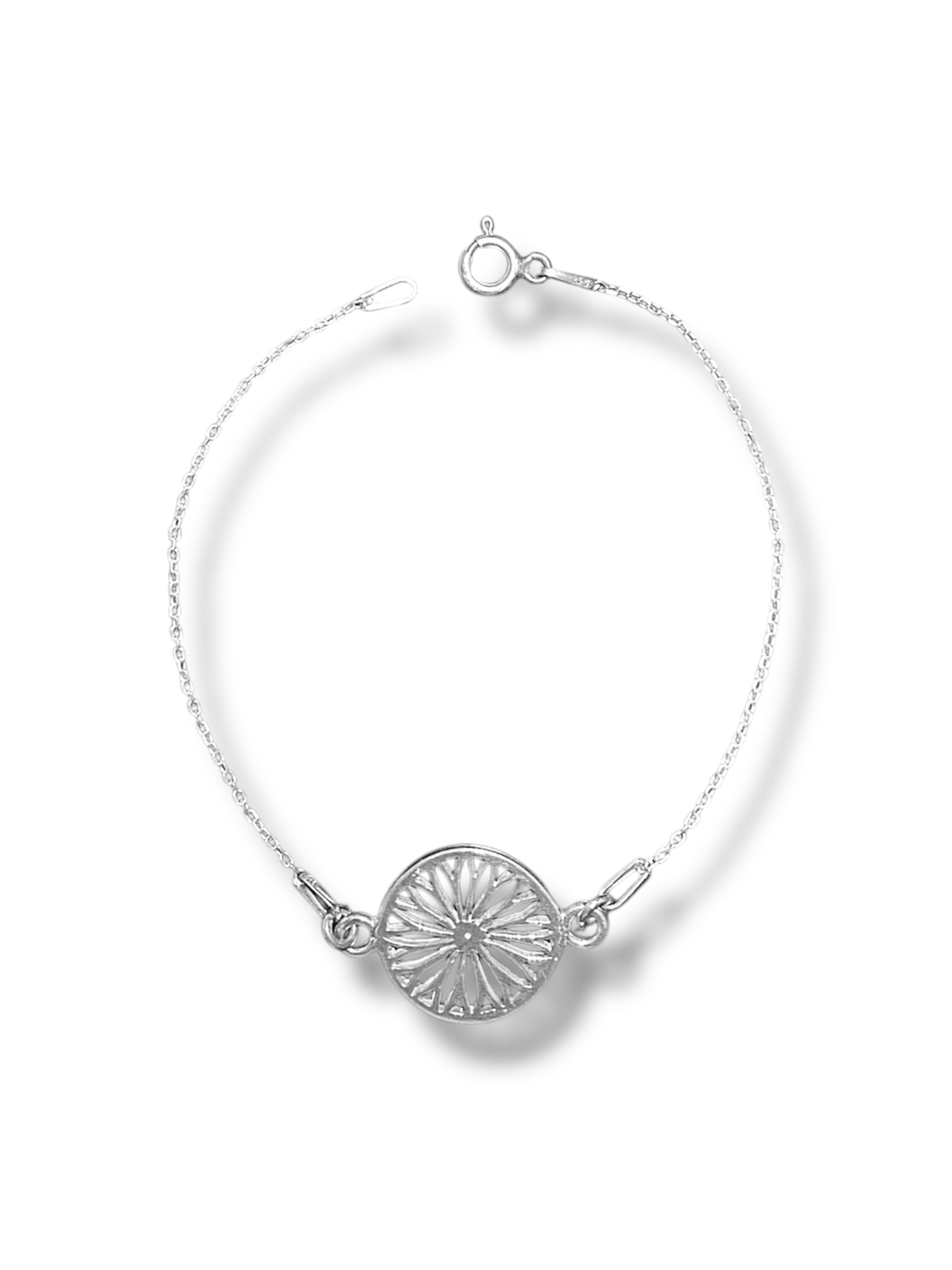 Srebrna bransoletka "kwiatek"