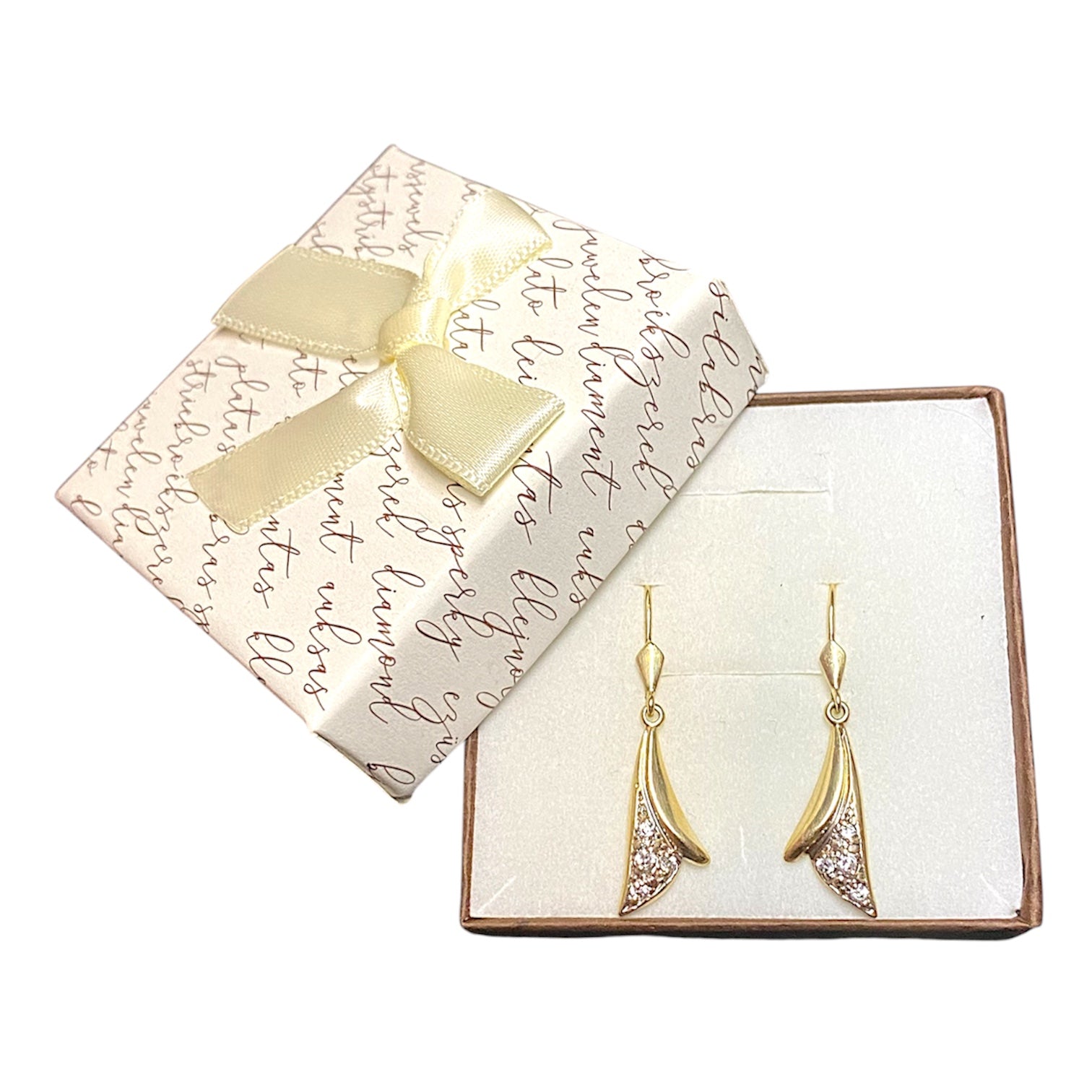 Złote kolczyki z cyrkoniami