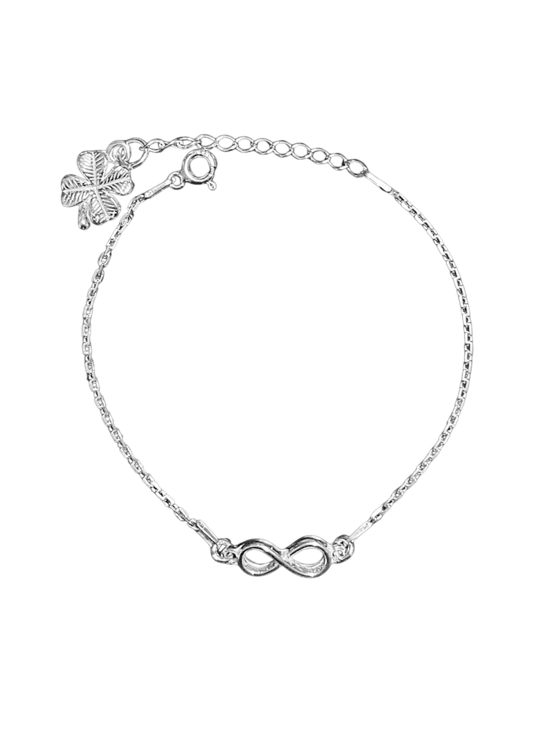 Srebrna bransoletka "szczęścia & nieskończoności"